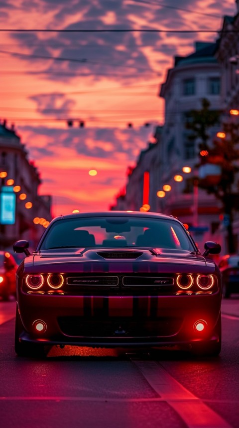 Red Dodge Challenger Car Aesthetics (582)