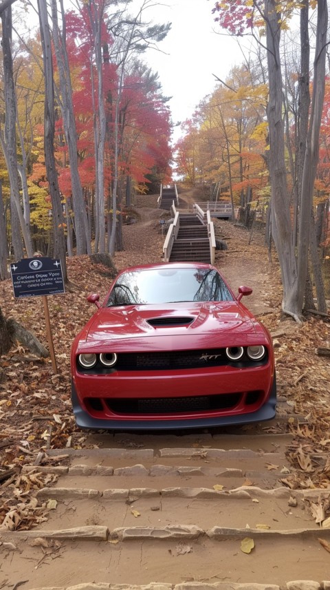 Red Dodge Challenger Car Aesthetics (544)