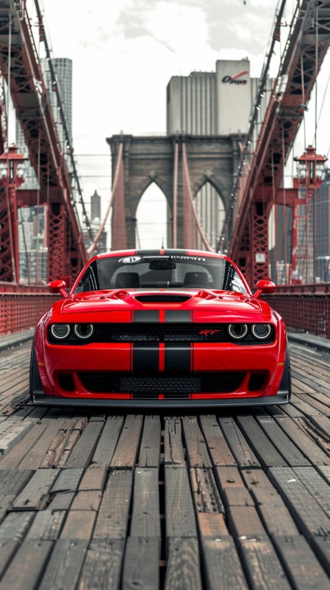 Red Dodge Challenger Car Aesthetics (650)