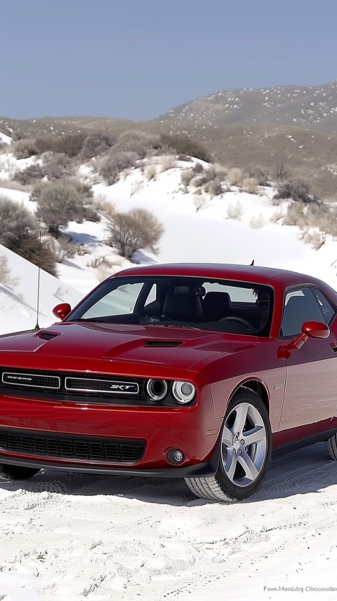 Red Dodge Challenger Car Aesthetics (612)