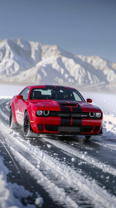 Red Dodge Challenger Car Aesthetics (656)