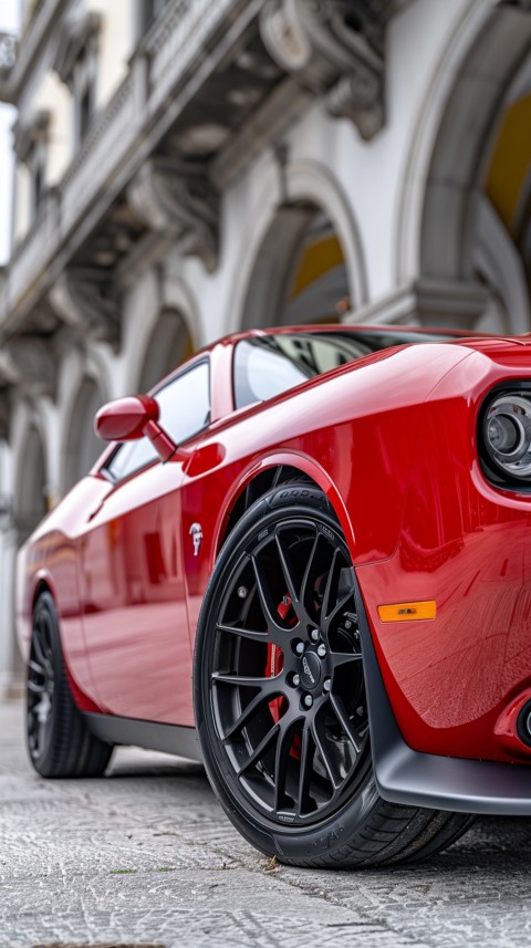 Red Dodge Challenger Car Aesthetics (709)