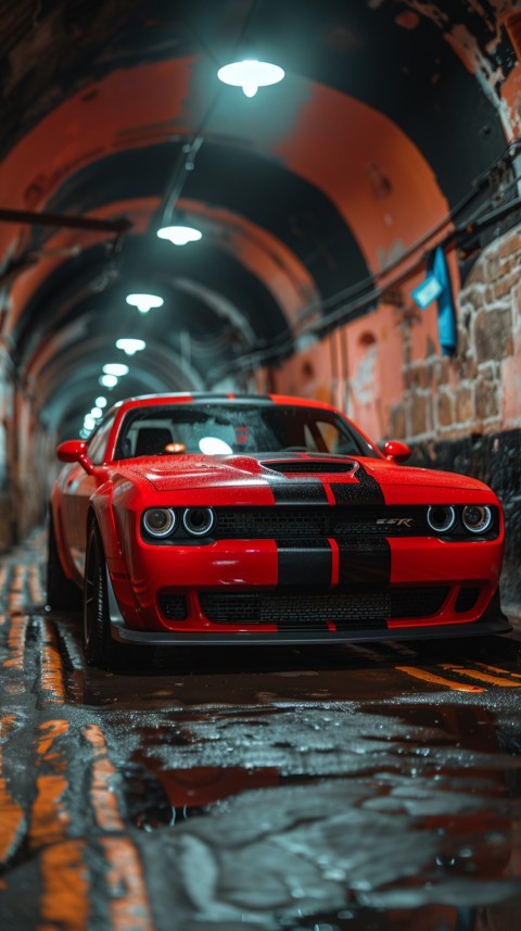 Red Dodge Challenger Car Aesthetics (665)