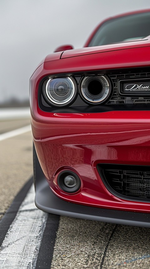 Red Dodge Challenger Car Aesthetics (660)