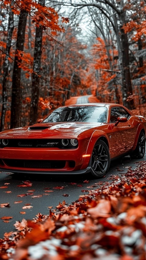 Red Dodge Challenger Car Aesthetics (710)