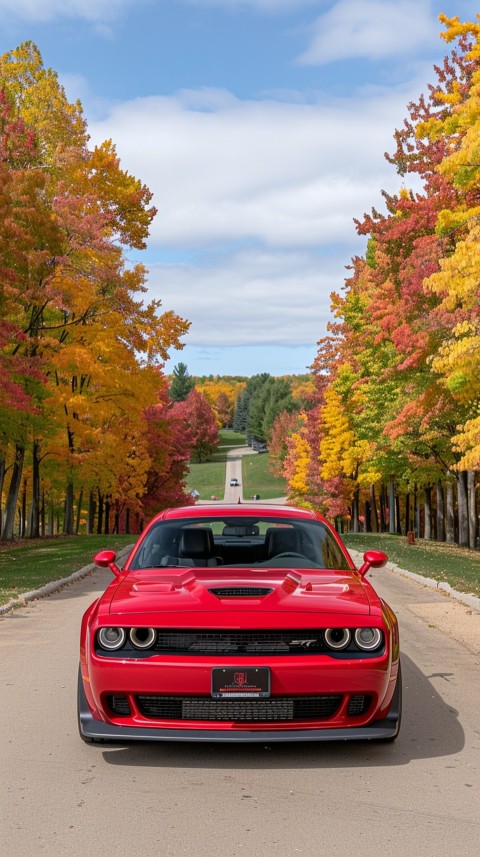 Red Dodge Challenger Car Aesthetics (667)