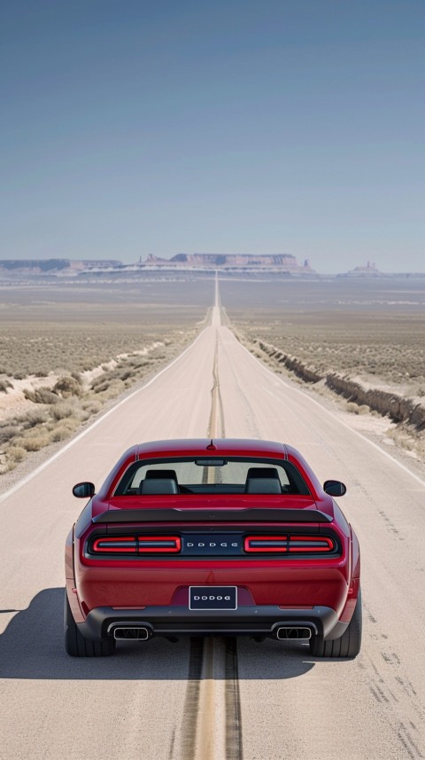 Red Dodge Challenger Car Aesthetics (730)