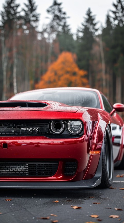 Red Dodge Challenger Car Aesthetics (742)