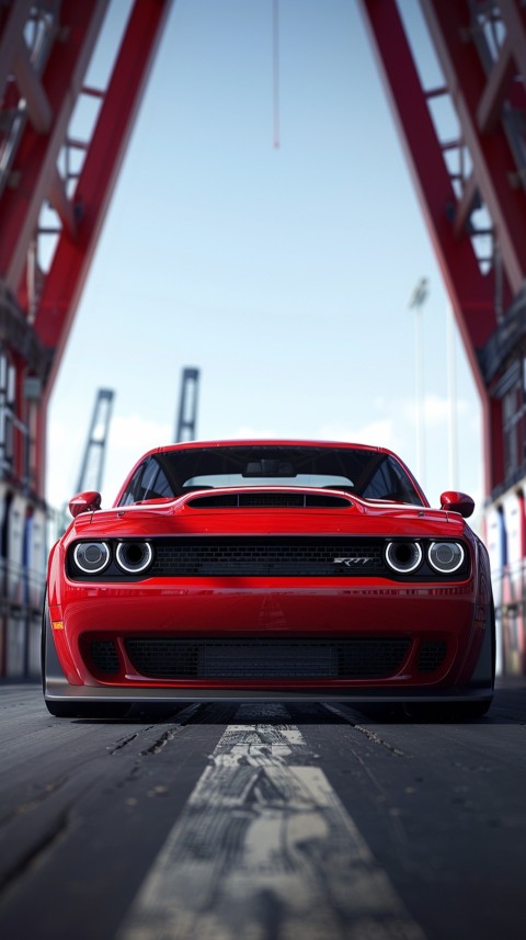 Red Dodge Challenger Car Aesthetics (753)