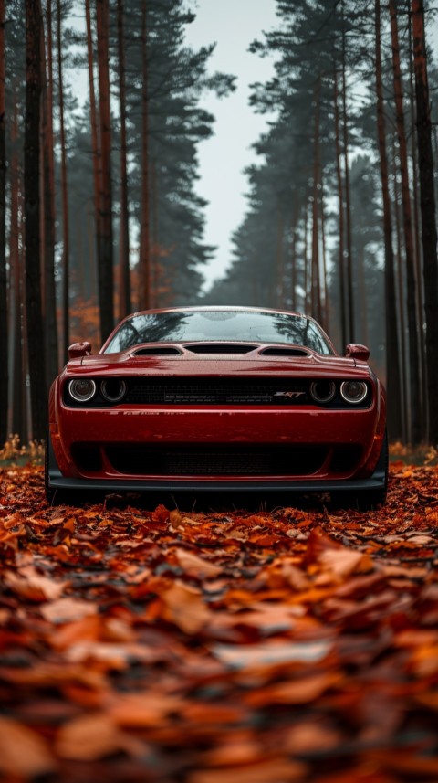 Red Dodge Challenger Car Aesthetics (714)