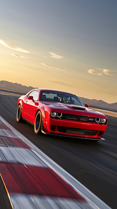 Red Dodge Challenger Car Aesthetics (740)