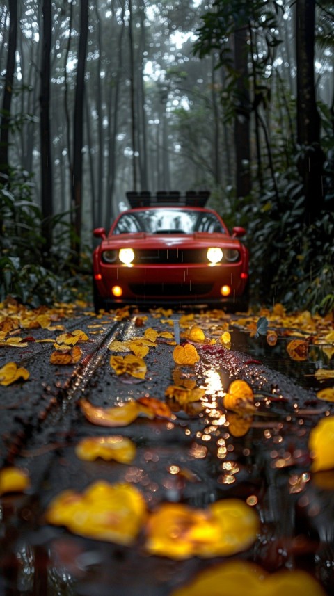 Red Dodge Challenger Car Aesthetics (755)