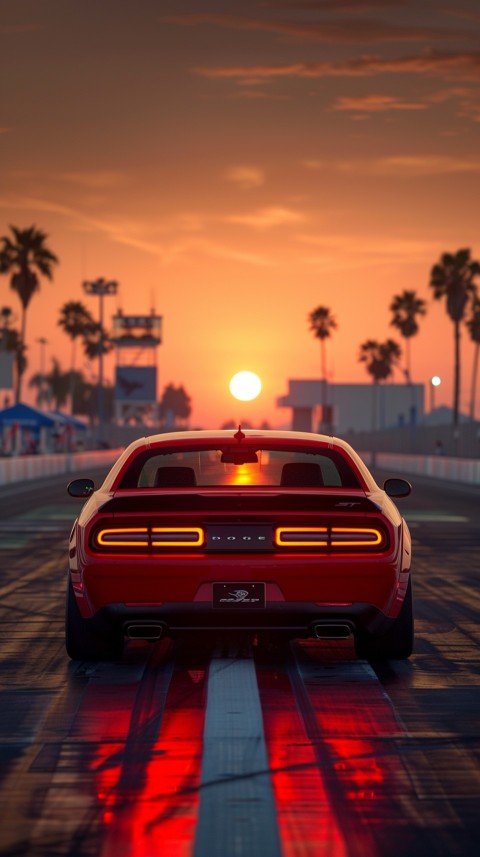 Red Dodge Challenger Car Aesthetics (765)