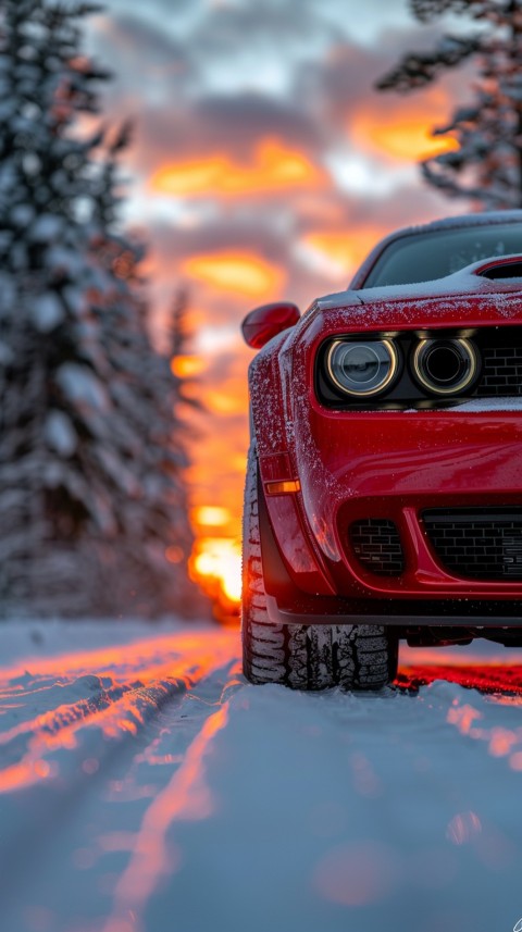 Red Dodge Challenger Car Aesthetics (784)