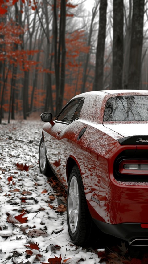 Red Dodge Challenger Car Aesthetics (768)