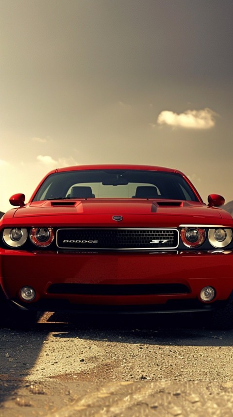 Red Dodge Challenger Car Aesthetics (810)