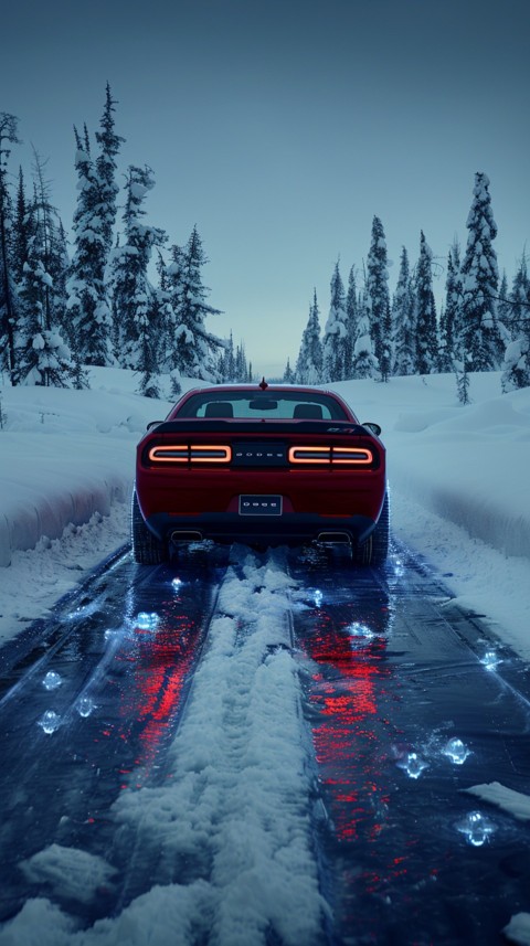 Red Dodge Challenger Car Aesthetics (809)