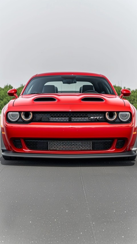 Red Dodge Challenger Car Aesthetics (873)