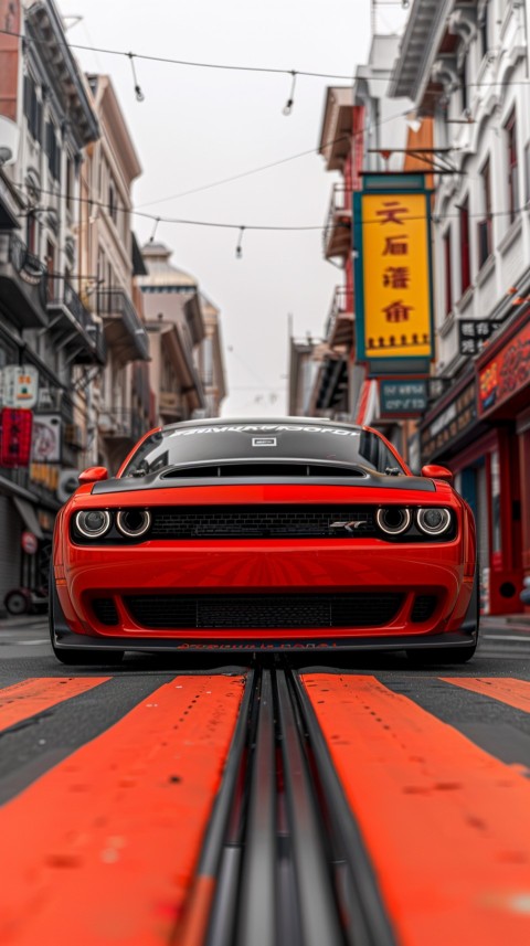 Red Dodge Challenger Car Aesthetics (841)