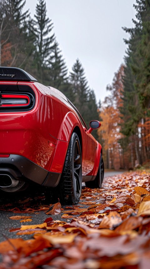 Red Dodge Challenger Car Aesthetics (823)