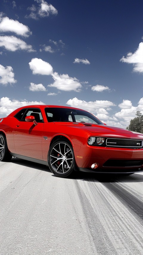 Red Dodge Challenger Car Aesthetics (821)