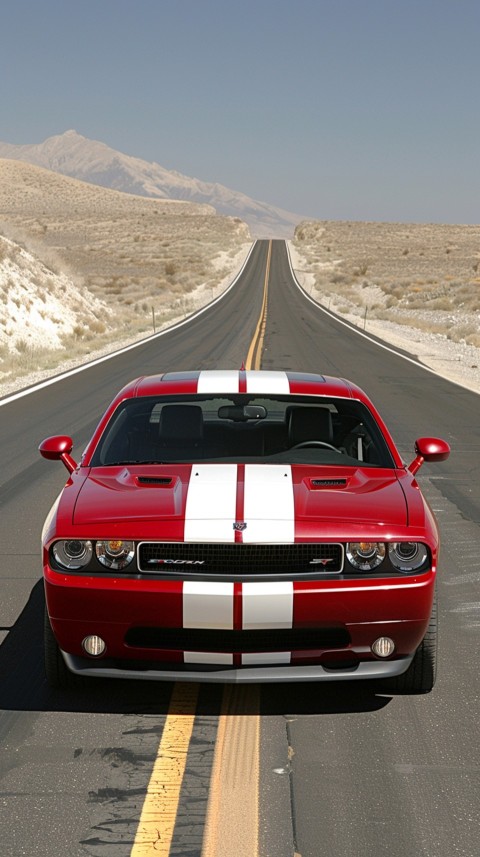 Red Dodge Challenger Car Aesthetics (923)