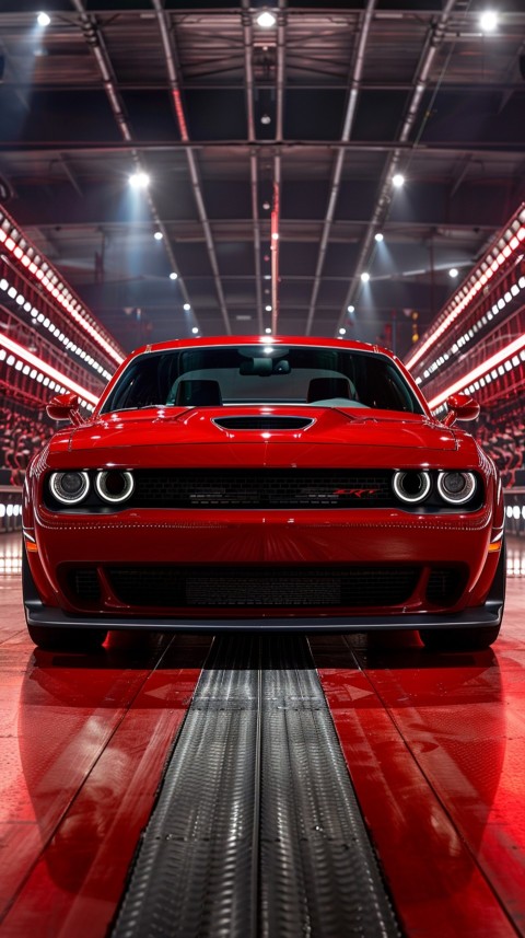 Red Dodge Challenger Car Aesthetics (881)