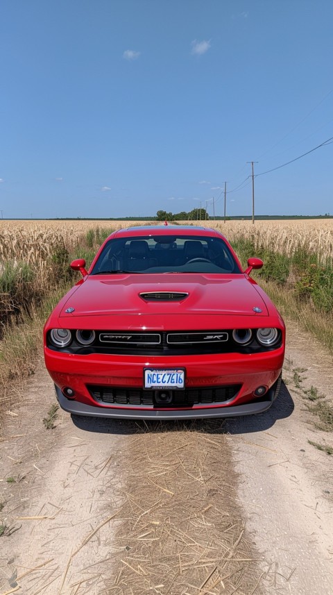 Red Dodge Challenger Car Aesthetics (963)