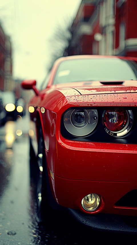 Red Dodge Challenger Car Aesthetics (1073)