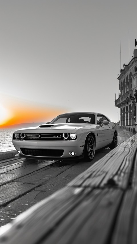 White Dodge Challenger Car Aesthetics (330)