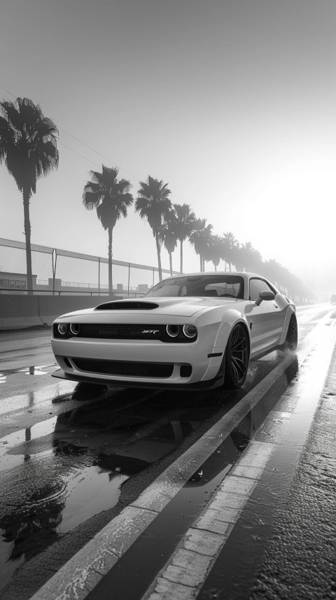 White Dodge Challenger Car Aesthetics (347)