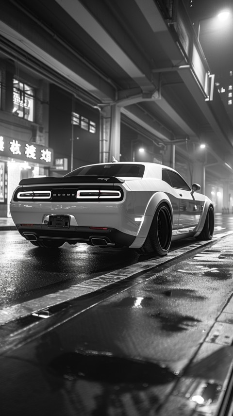 White Dodge Challenger Car Aesthetics (351)