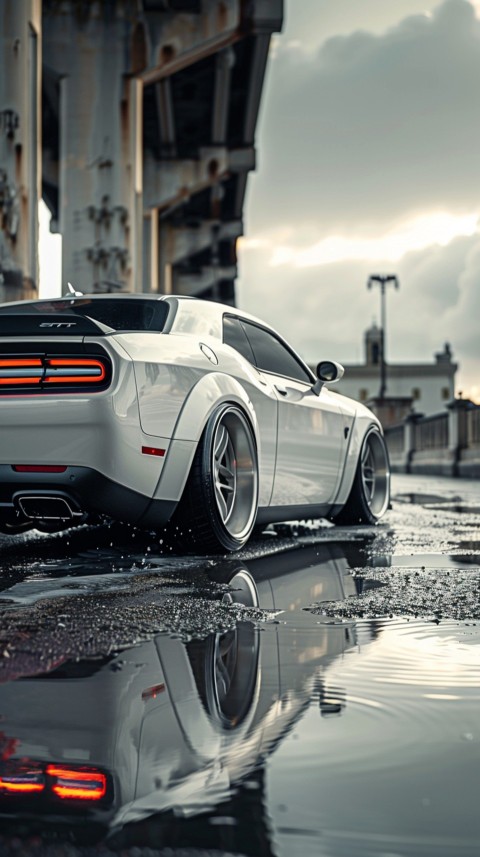 White Dodge Challenger Car Aesthetics (450)