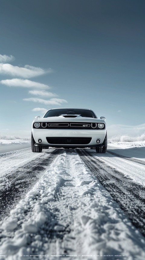 White Dodge Challenger Car Aesthetics (565)