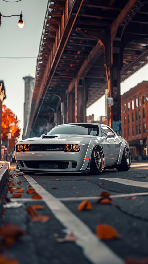 White Dodge Challenger Car Aesthetics (751)