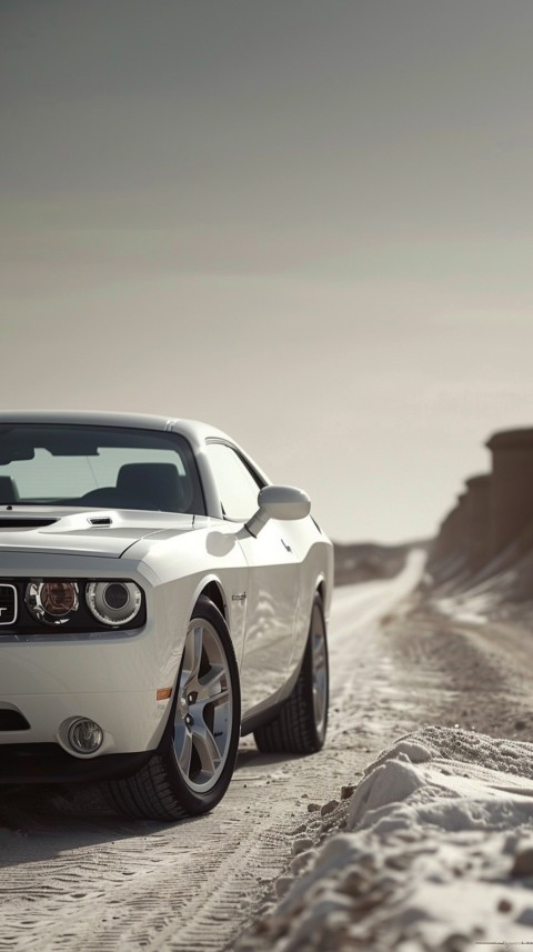 White Dodge Challenger Car Aesthetics (960)