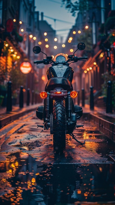 Man on Motorcycle Riding Down a Road  Biker Aesthetic Wallpaper (756)