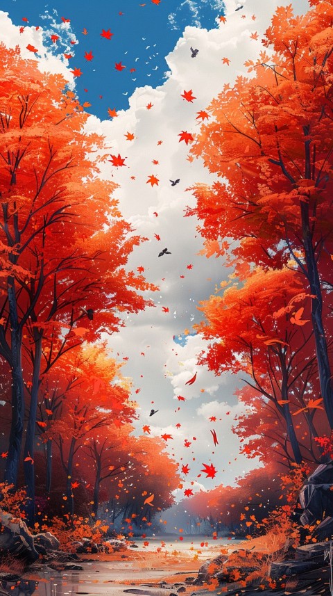 Autumn Aesthetics Vibes Fall Season Leaves and Nature Landscapes (1254)