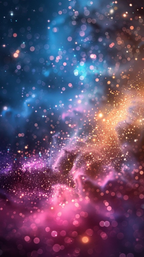 A photo of sparkling glitter in galaxy nebula pastel colors (82)