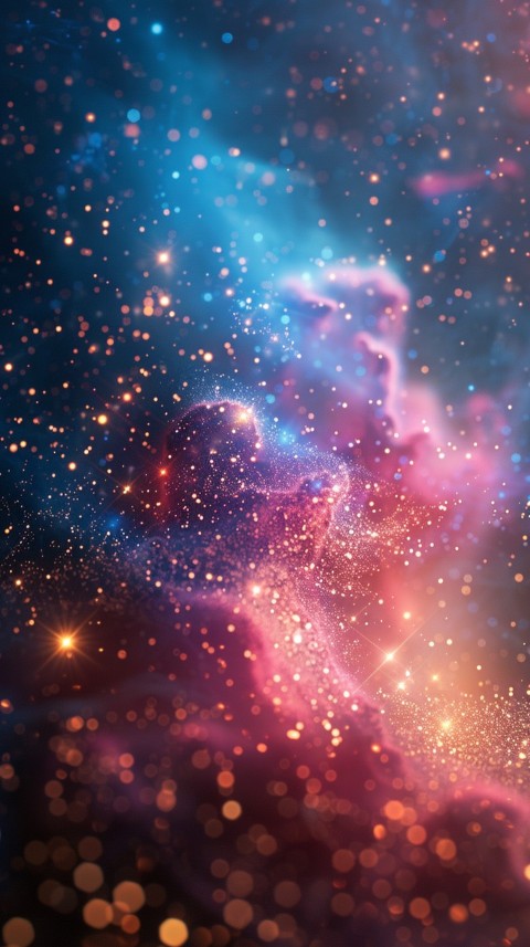 A photo of sparkling glitter in galaxy nebula pastel colors (111)