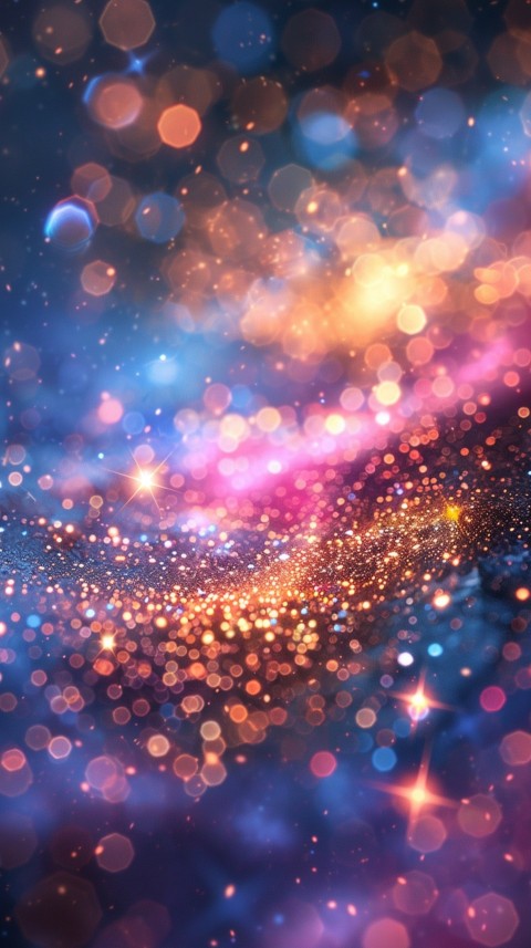 A photo of sparkling glitter in galaxy nebula pastel colors (118)