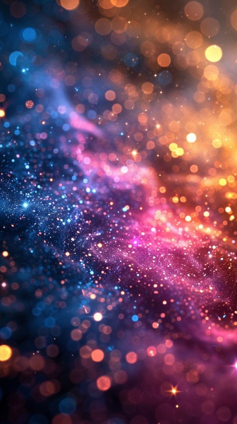 A photo of sparkling glitter in galaxy nebula pastel colors (101)