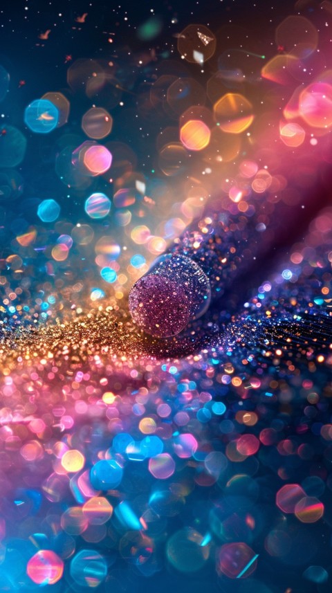 A photo of sparkling glitter in galaxy nebula pastel colors (138)