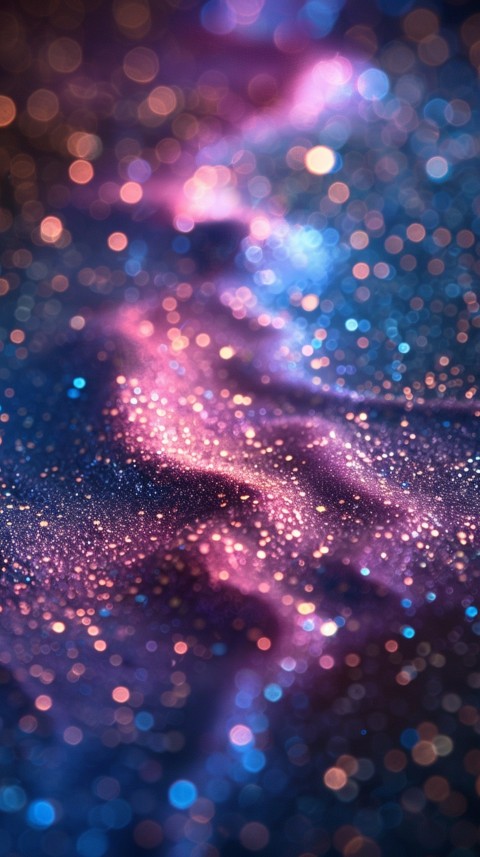 A photo of sparkling glitter in galaxy nebula pastel colors (156)