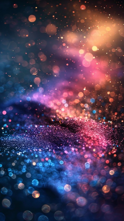 A photo of sparkling glitter in galaxy nebula pastel colors (140)