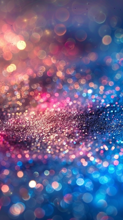 A photo of sparkling glitter in galaxy nebula pastel colors (170)