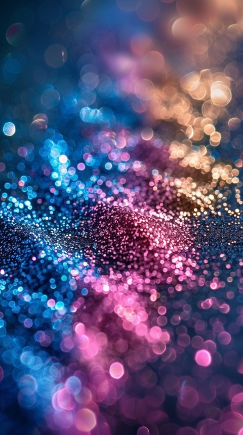 A photo of sparkling glitter in galaxy nebula pastel colors (175)