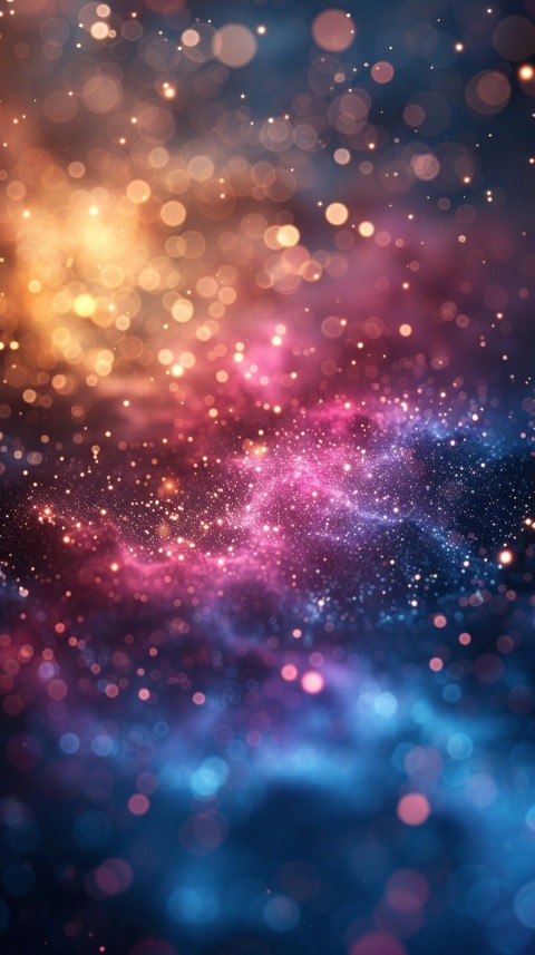 A photo of sparkling glitter in galaxy nebula pastel colors (168)