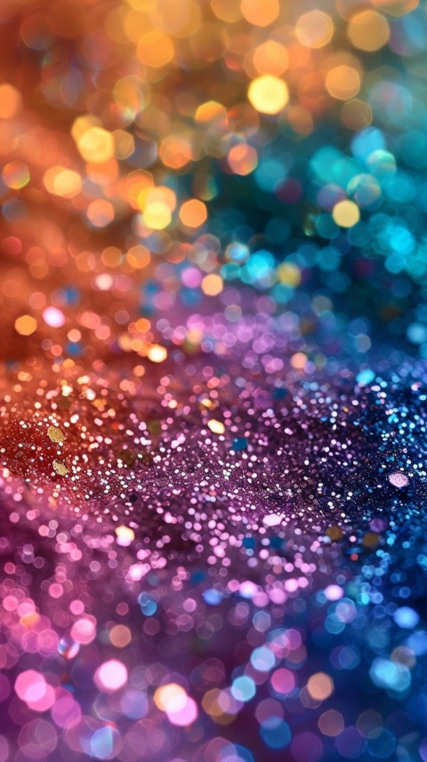 A photo of sparkling glitter in lavender orange and green pastel colors (1)