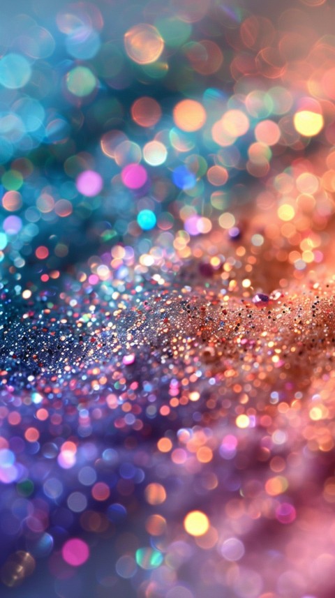 A photo of sparkling glitter in lavender orange and green pastel colors (8)